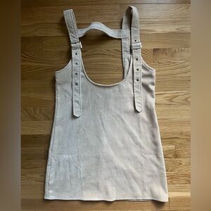 Super cute overall dress (beige)